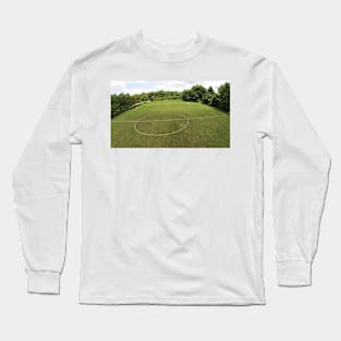 Arial Soccer Field Photo from Drone Long Sleeve T-Shirt